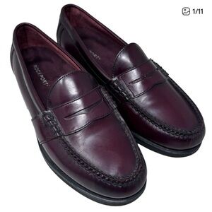 Rockport Men's Burgundy Classic Penny Loafers 10
